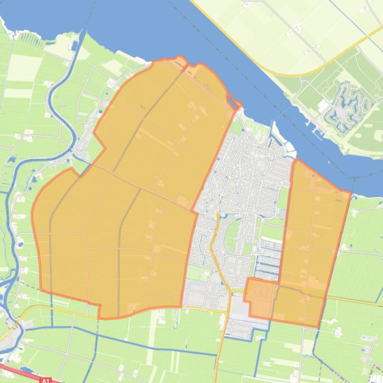 Kaart van de buurt Verspreide huizen.