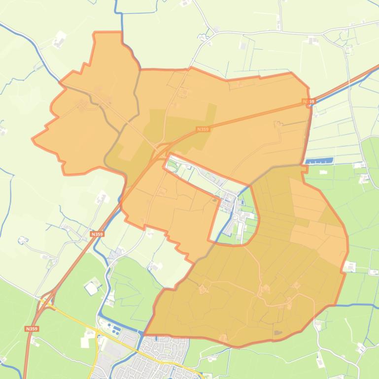 Kaart van de buurt Verspreide huizen Burgwerd.