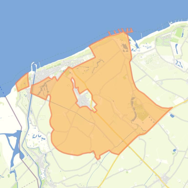 Kaart van de buurt Verspreide huizen Cadzand.