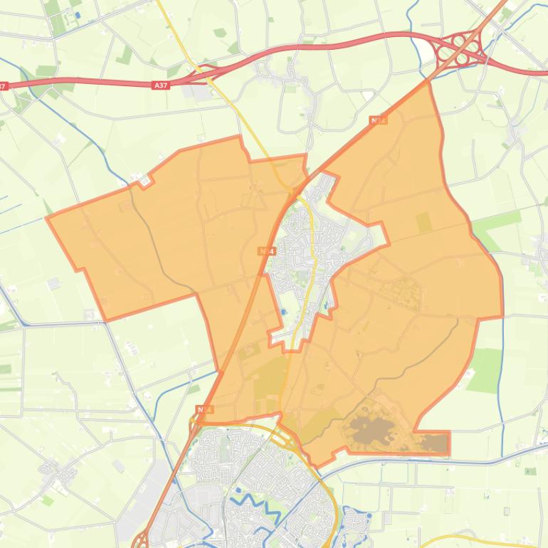 Kaart van de buurt Verspreide huizen Dalen.