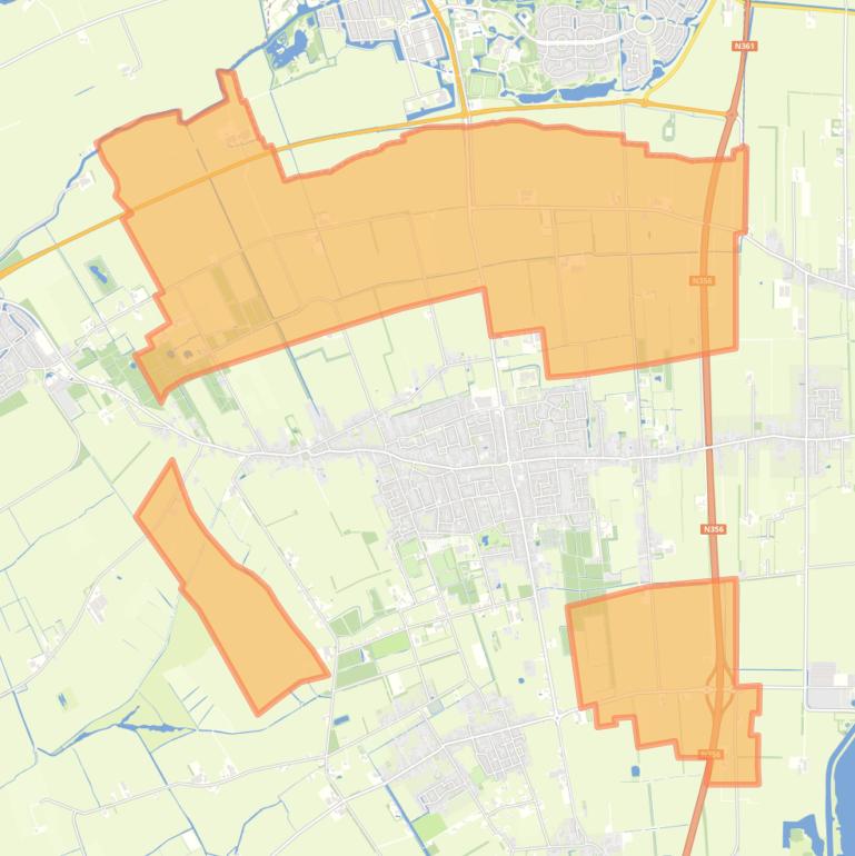 Kaart van de buurt Verspreide huizen Damwâld.