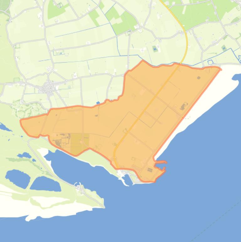 Kaart van de buurt Verspreide huizen De Kuil Hoornder Nieuwland.