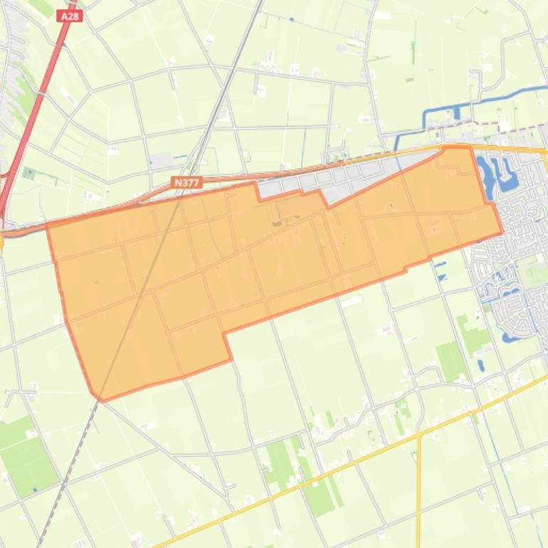 Kaart van de buurt Verspreide huizen De Meele.