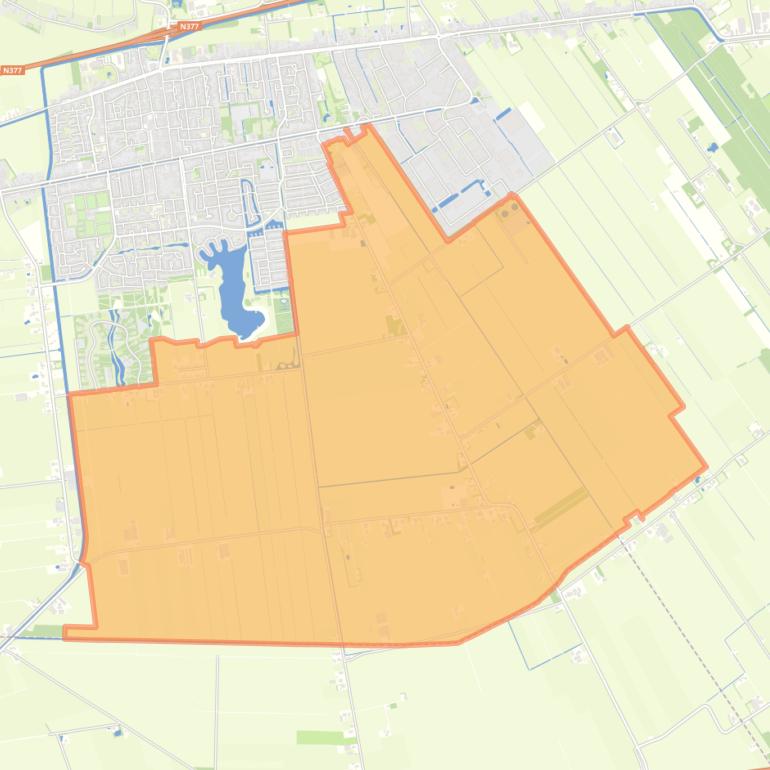 Kaart van de buurt Verspreide huizen Dedemsvaart.