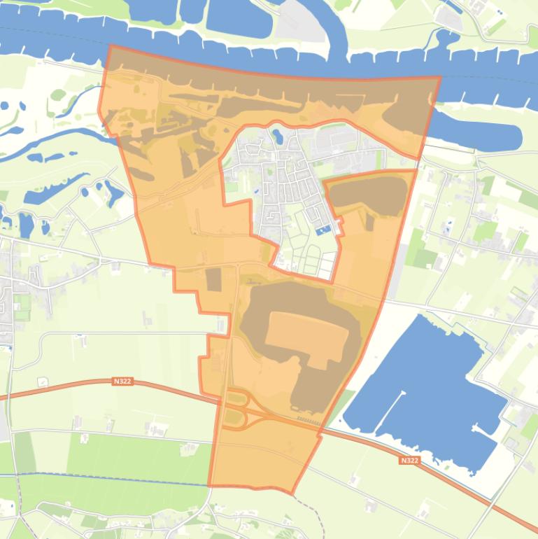 Kaart van de buurt Verspreide huizen Deest.