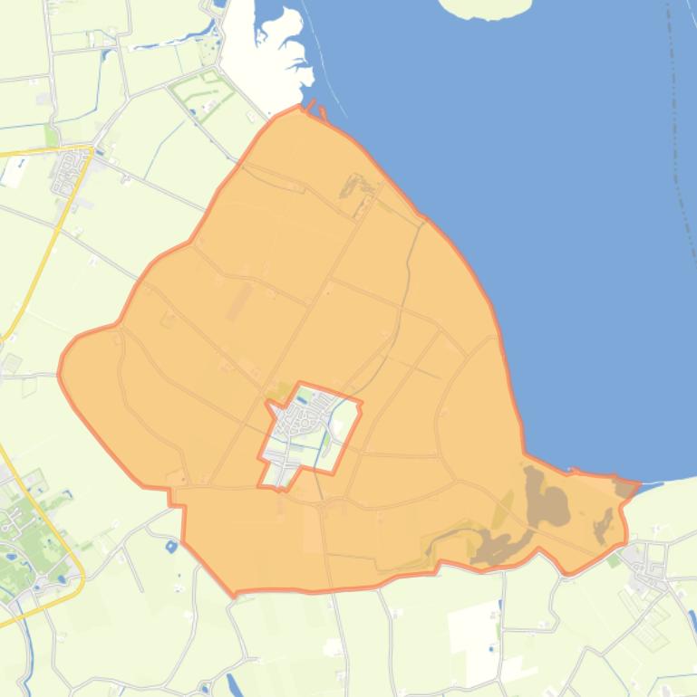 Kaart van de buurt Verspreide huizen Dreischor.