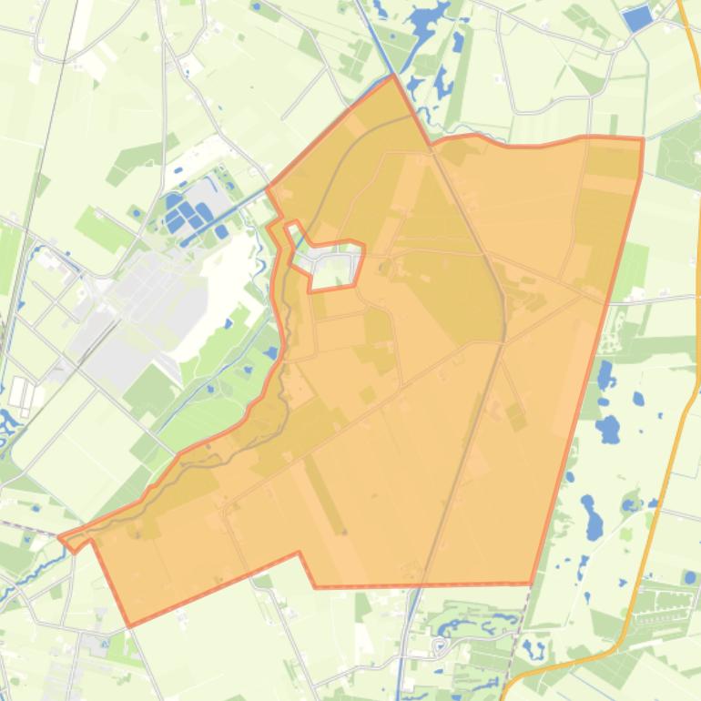 Kaart van de buurt Verspreide huizen Drijber.