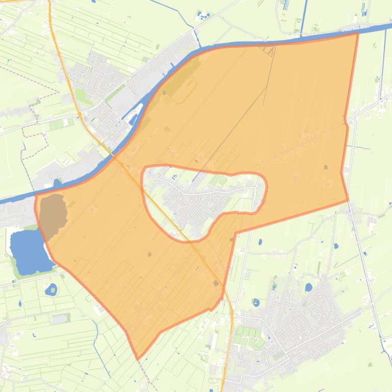 Kaart van de buurt Verspreide huizen Drogeham.
