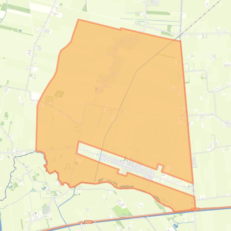 Kaart van de buurt Verspreide huizen Drogteropslagen.