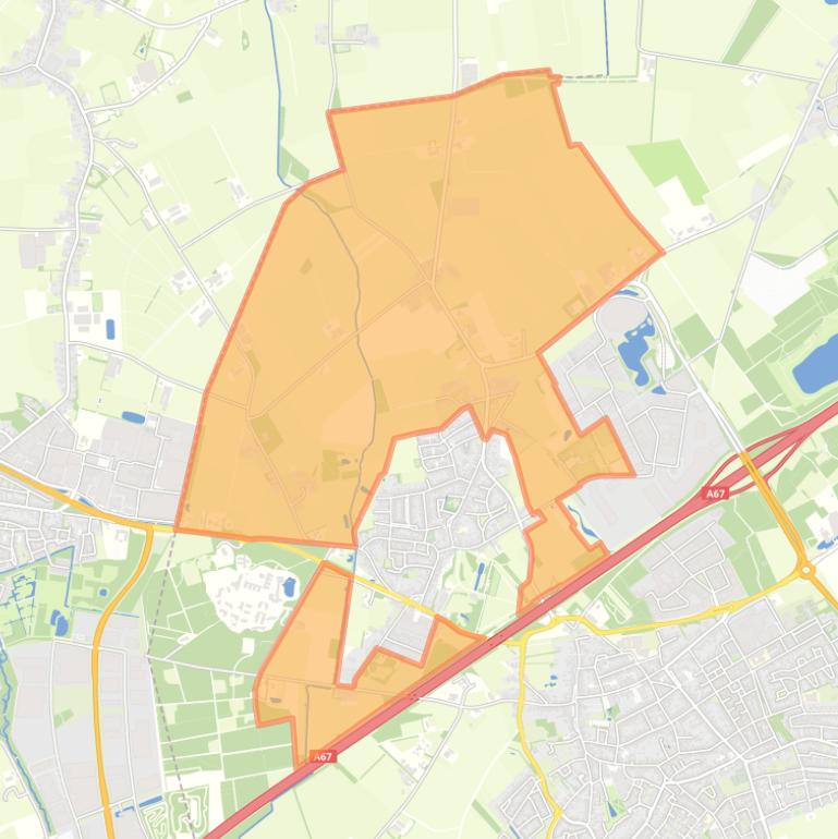 Kaart van de buurt Verspreide huizen Duizel.