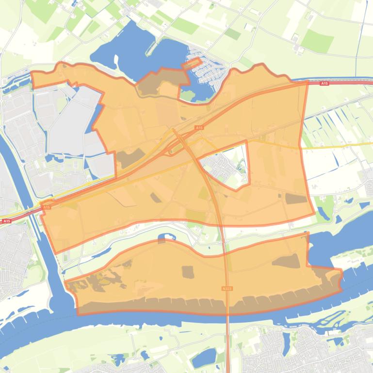 Kaart van de buurt Verspreide huizen Echteld.