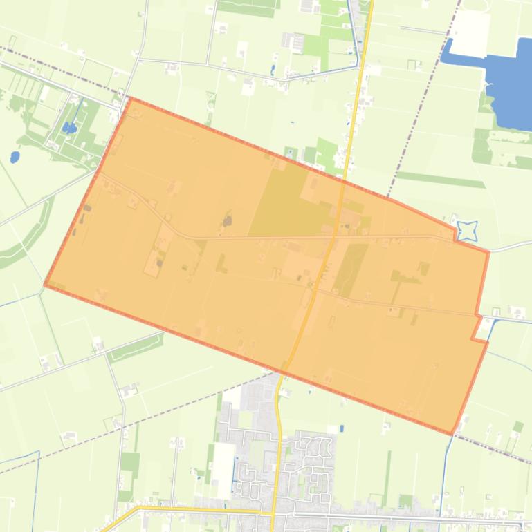 Kaart van de buurt Verspreide huizen Een-West.