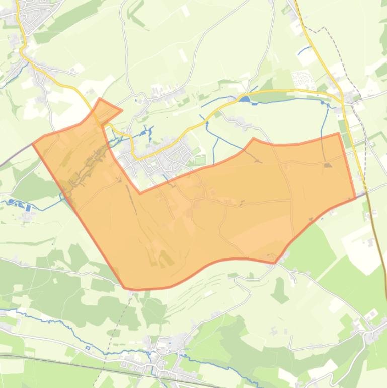 Kaart van de buurt Verspreide huizen.