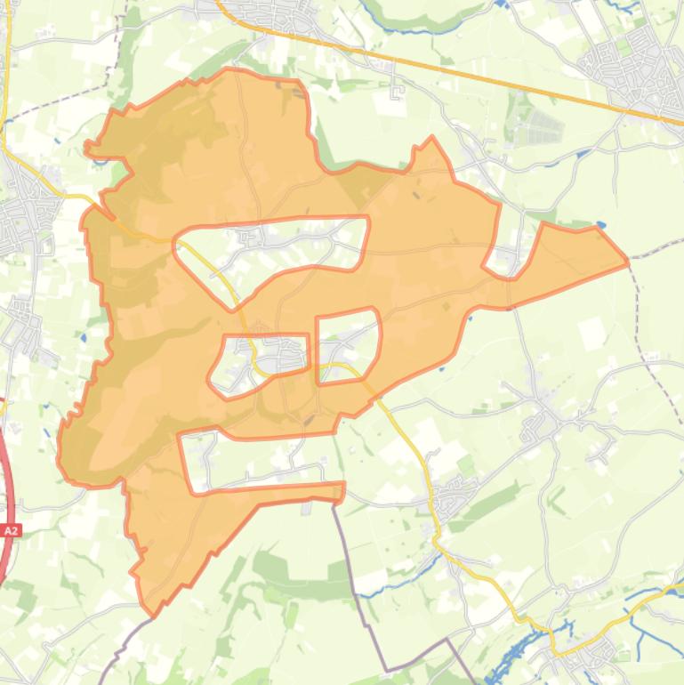Kaart van de buurt Verspreide huizen.