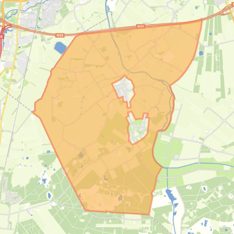 Kaart van de buurt Verspreide huizen Ekehaar.