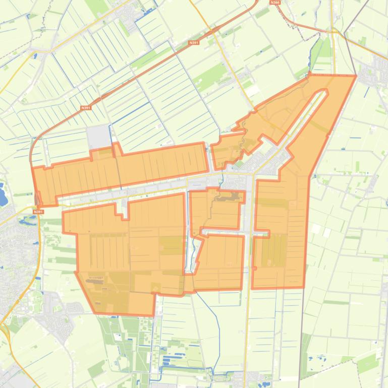 Kaart van de buurt Verspreide huizen Emmer-Compascuum.
