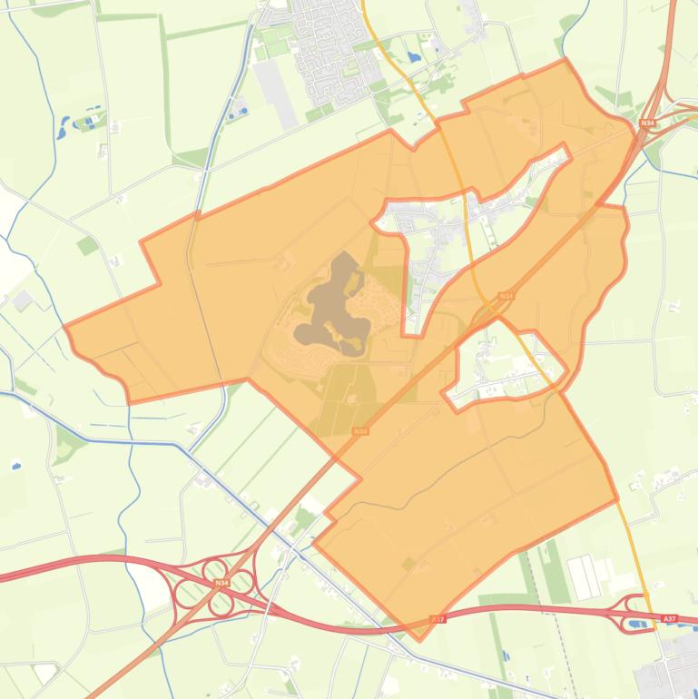 Kaart van de buurt Verspreide huizen Erm.