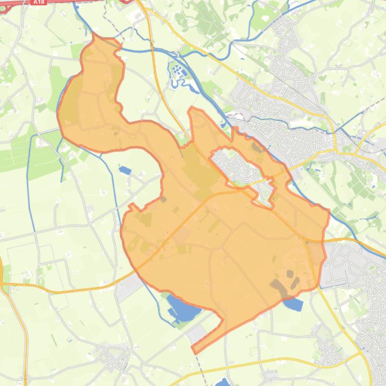 Kaart van de buurt Verspreide huizen Etten.