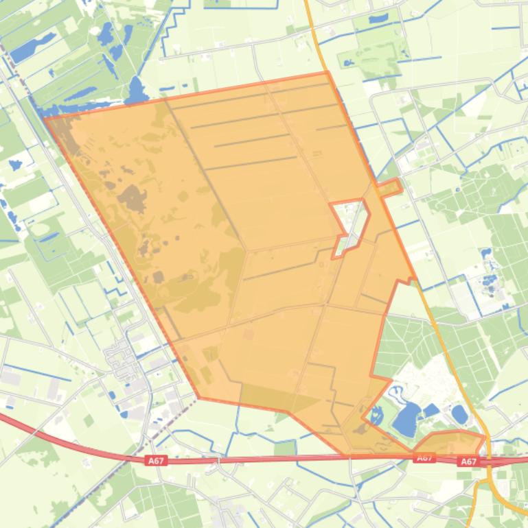 Kaart van de buurt Verspreide huizen Evertsoord.