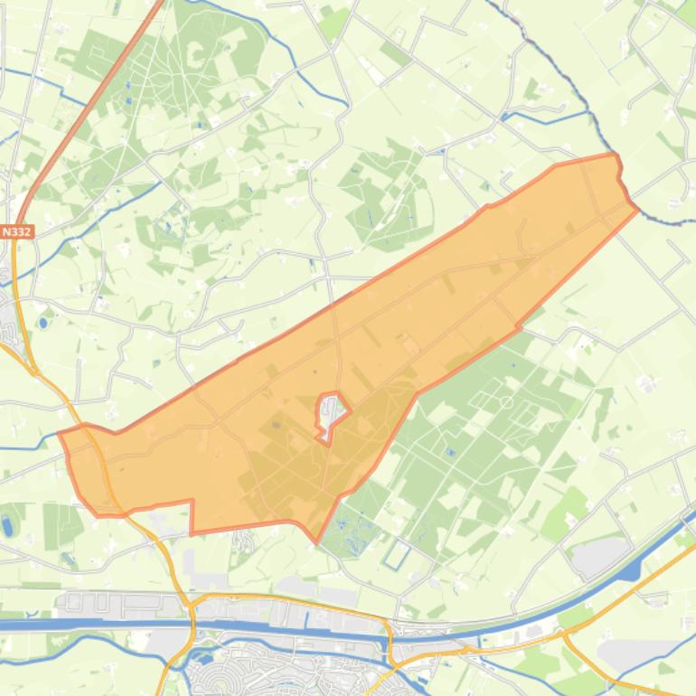 Kaart van de buurt Verspreide huizen Exel.