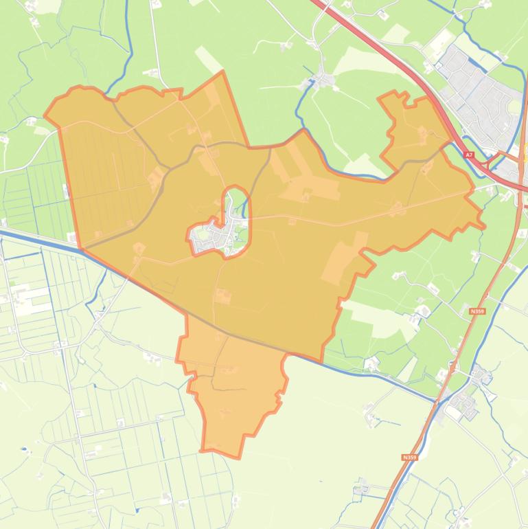 Kaart van de buurt Verspreide huizen Exmorra.