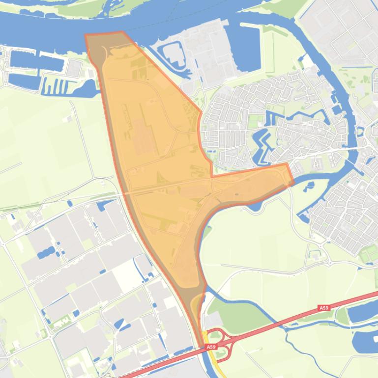 Kaart van de buurt Verspreide huizen Geertruidenberg.