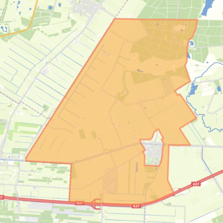 Kaart van de buurt Verspreide huizen Geesbrug.