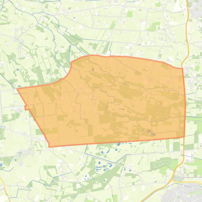 Kaart van de buurt Verspreide huizen Gerven.