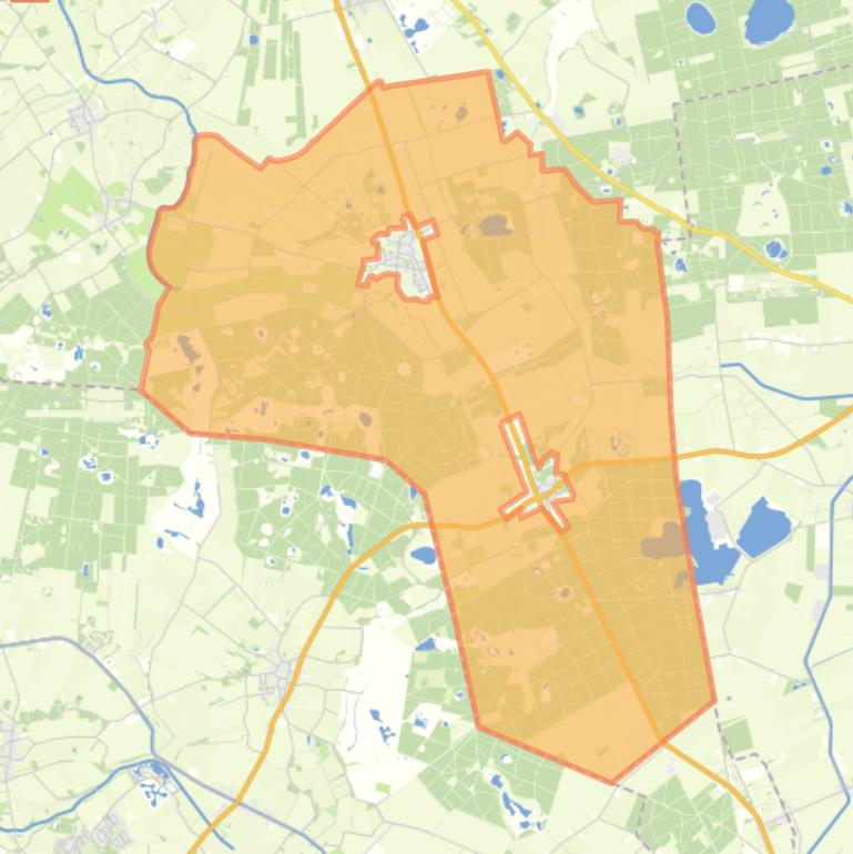 Kaart van de buurt Verspreide huizen Grolloo.