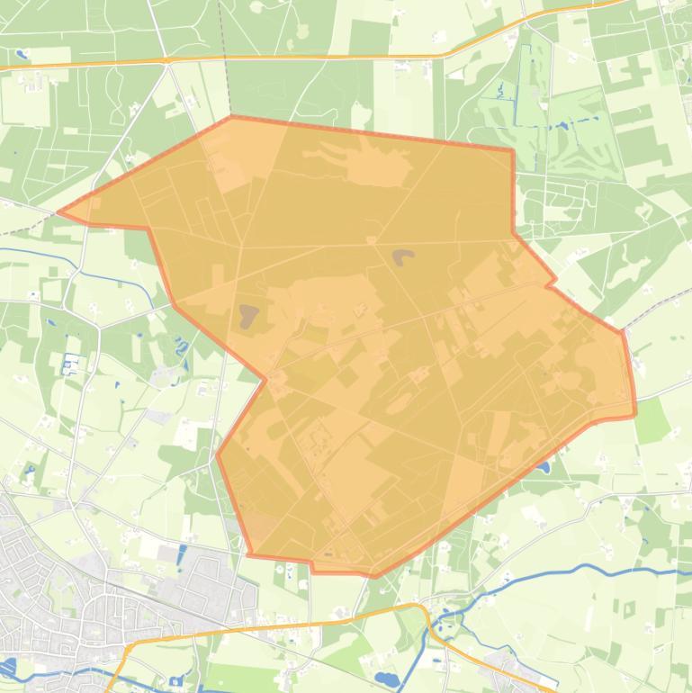 Kaart van de buurt Verspreide huizen Grote Veld.