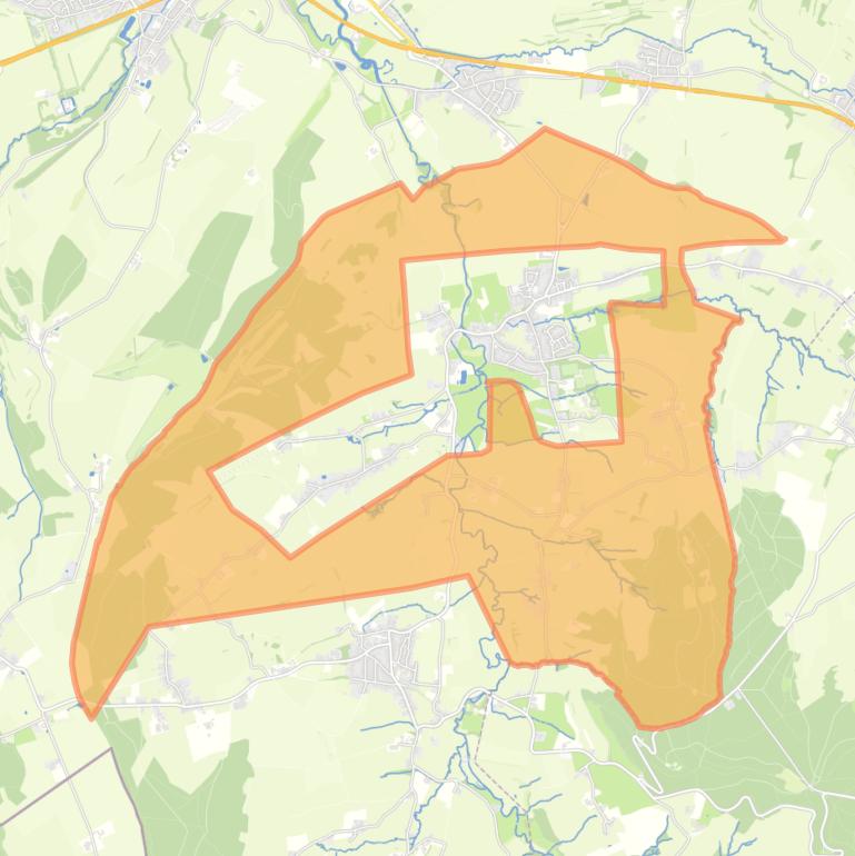 Kaart van de buurt Verspreide huizen.