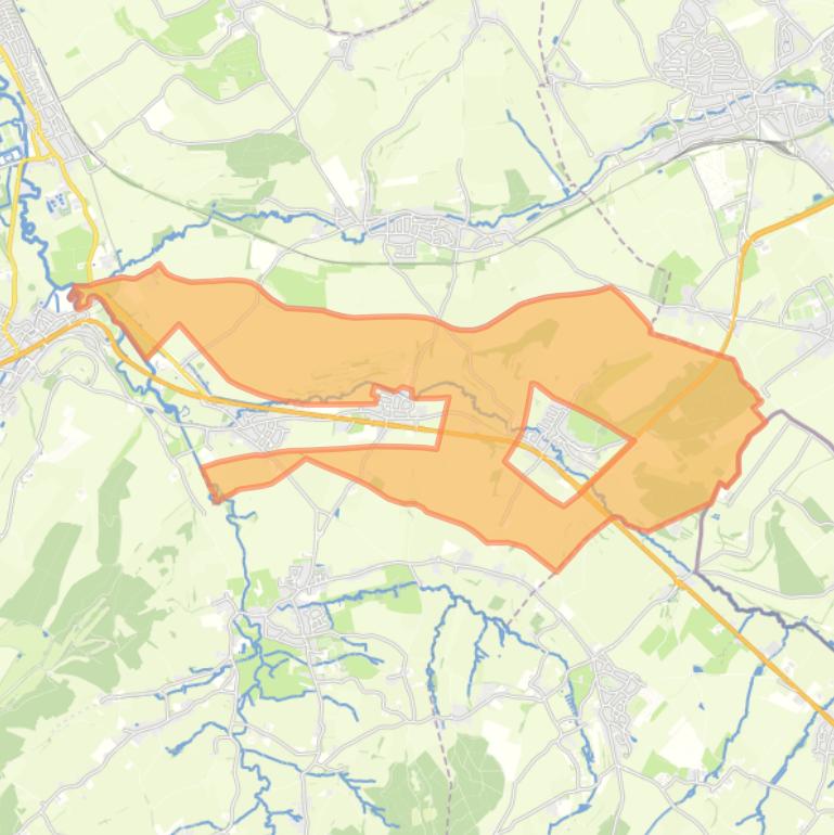 Kaart van de buurt Verspreide huizen.