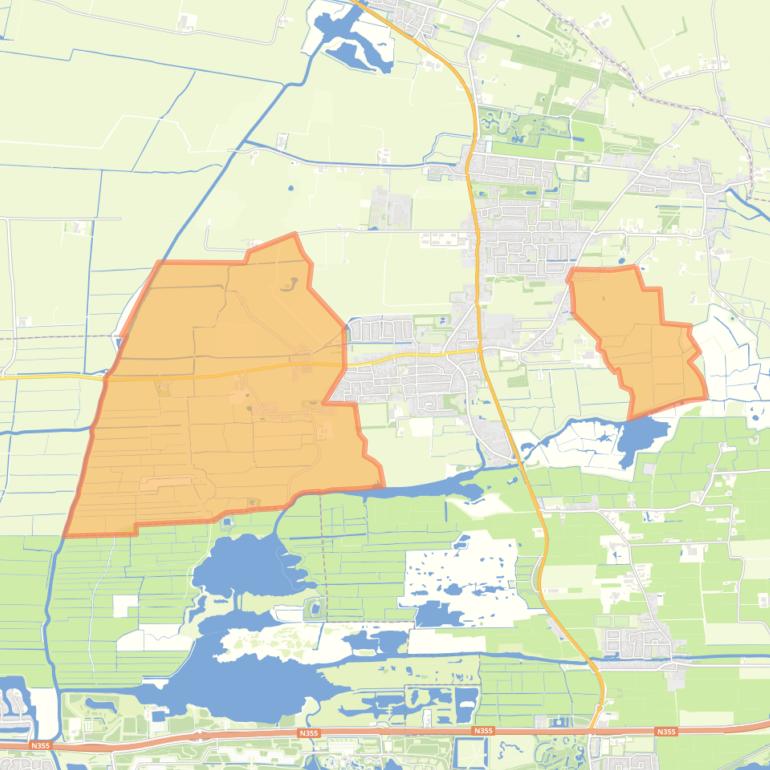Kaart van de buurt Verspreide huizen Gytsjerk.