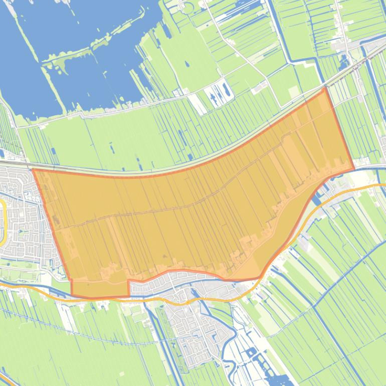 Kaart van de buurt Verspreide huizen Haastrecht Noord.