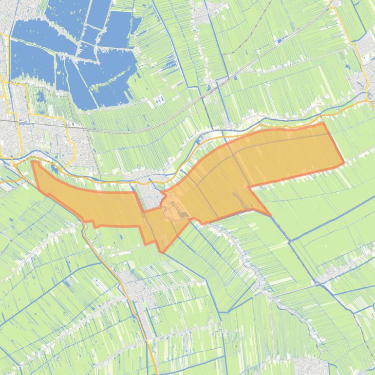 Kaart van de buurt Verspreide huizen Haastrecht Zuid.