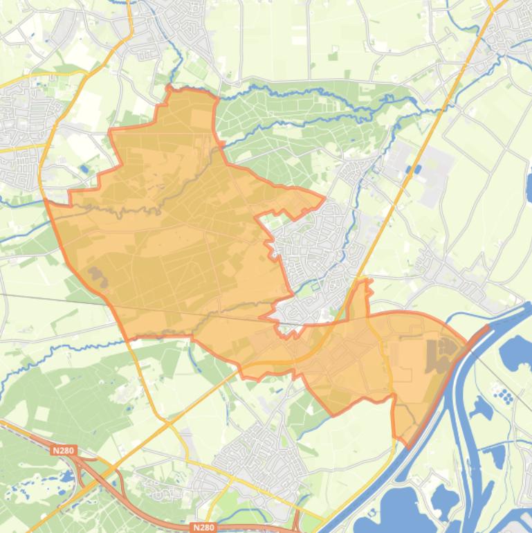 Kaart van de buurt Verspreide huizen Haelen.