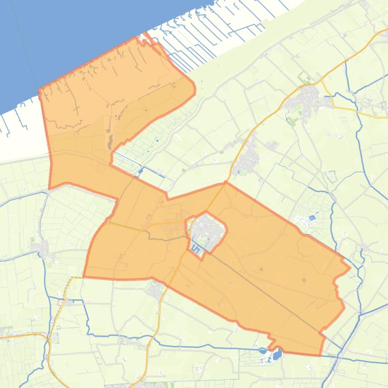 Kaart van de buurt Verspreide huizen Hallum.