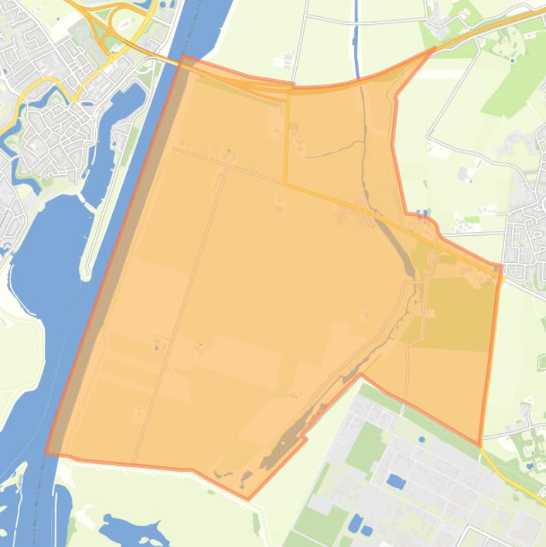 Kaart van de buurt Verspreide huizen Halsterse Polders.