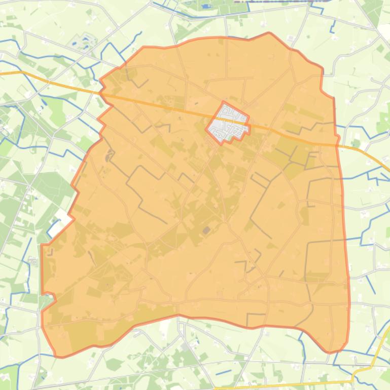 Kaart van de buurt Verspreide huizen Harfsen.