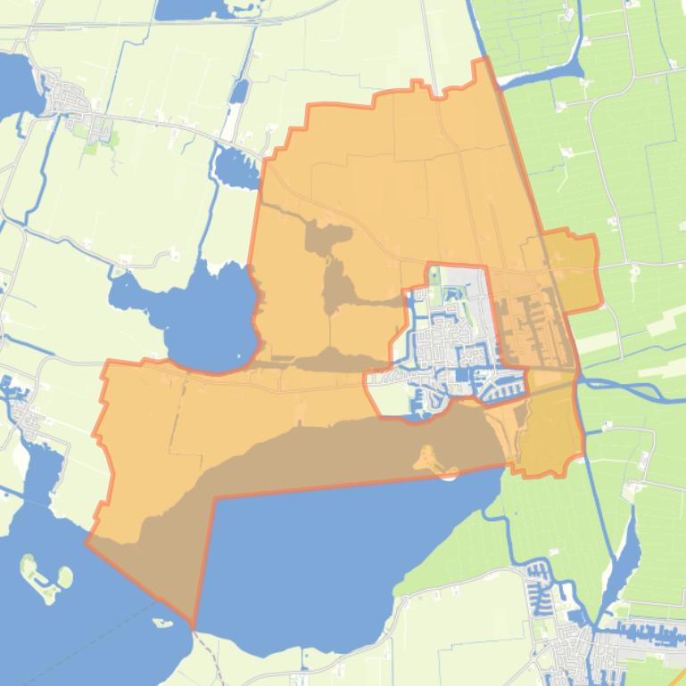 Kaart van de buurt Verspreide huizen Heeg.