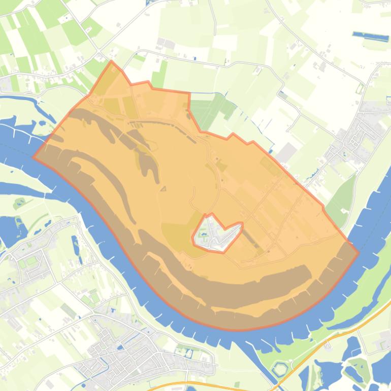 Kaart van de buurt Verspreide huizen Heesselt.
