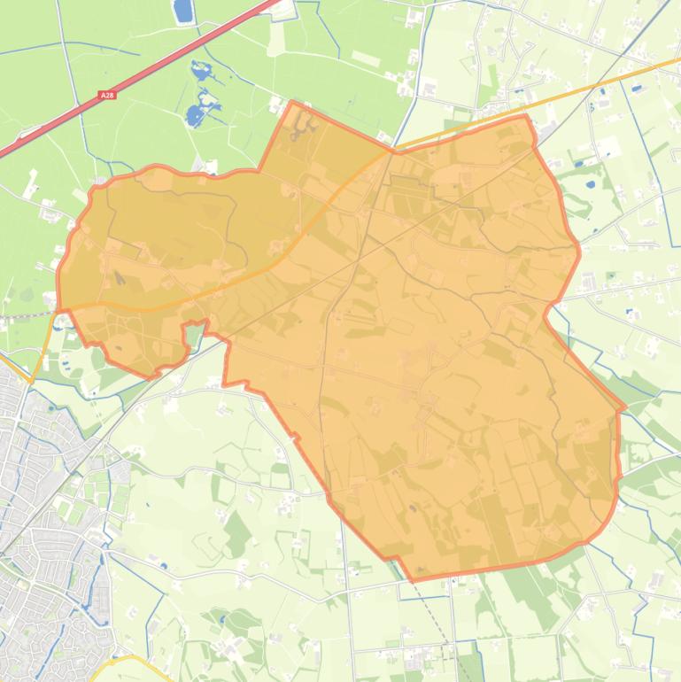 Kaart van de buurt Verspreide huizen Hell en Diermen.