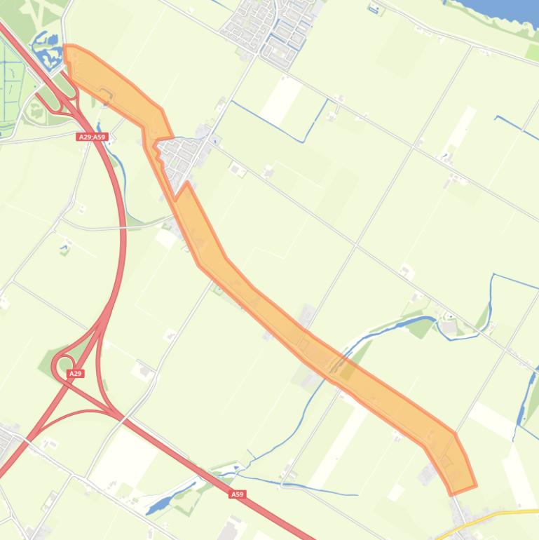 Kaart van de buurt Verspreide huizen Helwijk.