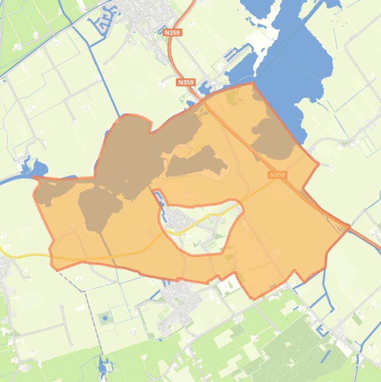 Kaart van de buurt Verspreide huizen Hemelum.