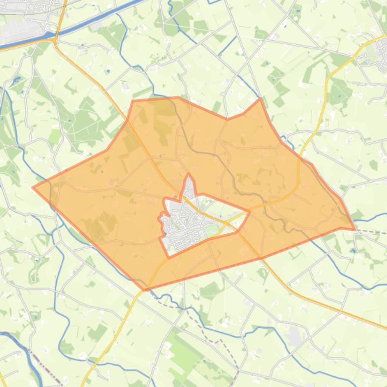 Kaart van de buurt Verspreide huizen Hengevelde.