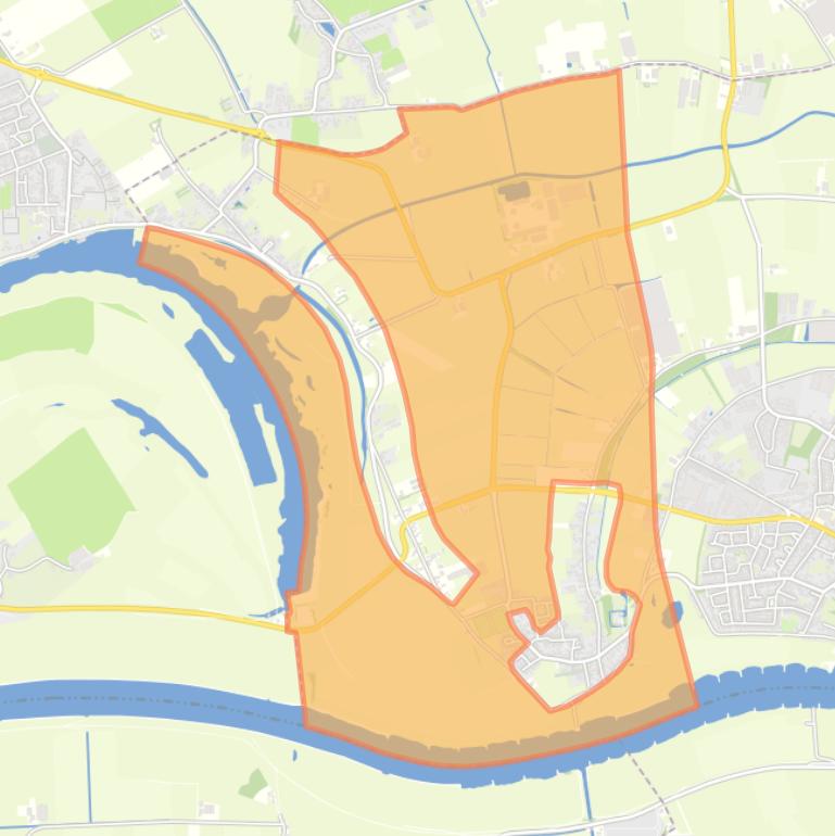 Kaart van de buurt Verspreide huizen Het Heust.