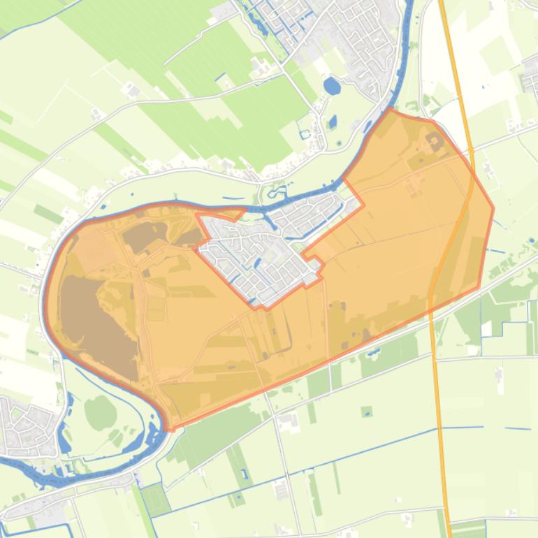 Kaart van de buurt Verspreide huizen Heukelum en Friezenwijk.