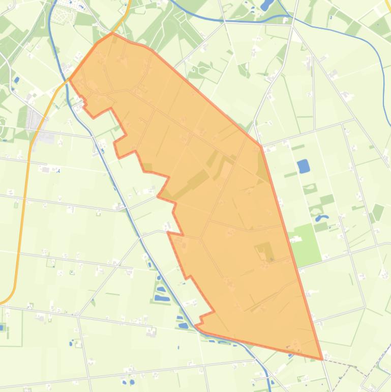 Kaart van de buurt Verspreide huizen Heurne.