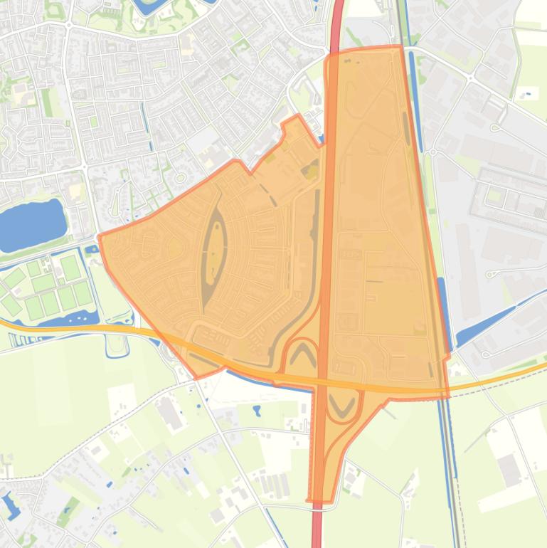 Kaart van de buurt Verspreide huizen Hoeven.