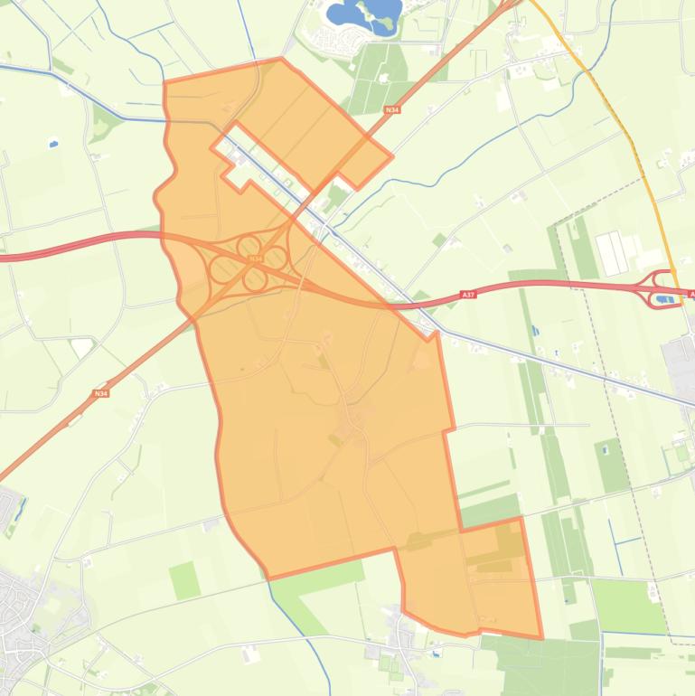Kaart van de buurt Verspreide huizen Holsloot.